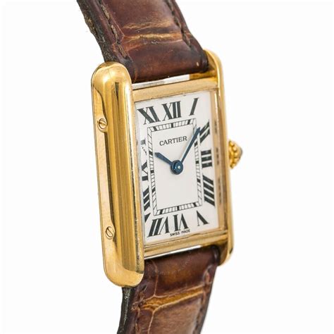 used cartier tank watch ladies